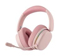 EPOMAKER X Aula G7 Pro Auriculares Gaming Inalámbricos con Micrófono, Rosa | Cancelación de Ruido, BT5.3&2.4GHz, Sonido Envolvente 7.1, 80H de Batería, RGB, Compatible con PS5/PS4/Switch/PC
