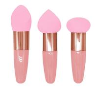 Éponge De Fond De Teint - Mélangeur De Maquillage Bouffant De Fond De Teint Haute Densité 3 Pièces Avec Poignées,Ensemble D'éponges De Maquillage À Usage Sec Et Humide, Outil Cosmétique De Voyage Pour