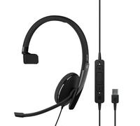 EPOS Adapt 130T USB II Auriculares - Certificados por Microsoft Teams, Optimizados para UC, con ANC y Micrófono con Cancelación de Ruido