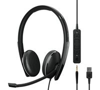 Sennheiser Varilla Micro 1000916 Micro Epos Adapt 165 Auriculares con Diadema, Cableado con USB, Negro