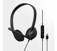 EPOS C1 Auriculares USB-A Cableados - Micrófono con Cancelación de Ruido, Sonido Mejorado, Diseño On-Ear, Certificado Chrome, Plug-and-Play, Compatible con PC y Portátil, para Trabajo y Videollamadas