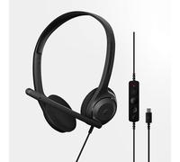 EPOS C1 Auriculares USB-C Cableados - Audio Hi-Fi, Micrófono con Reducción de Ruido, Diseño Ergonómico para Uso Prolongado, Cascos On-Ear, Ideal para Oficina y Trabajo Remoto, Certificado Chromebook