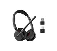 EPOS EPOS IMPACT 500 MS ANC USB-C+A Auriculares inalámbricos certificados para Microsoft Teams con cancelación de ruido activa híbrida, adaptador USB-C+A,