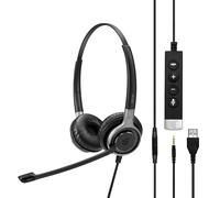EPOS Epos Impact SC 665 USB Auriculares con micrófono profesional para Call Center y oficinas, conexión jack 3.5mm y USB