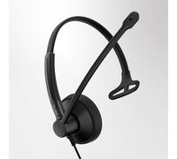 EPOS Impact 100 MS Mono USB-C+A Casque Avec Microphone, Microsoft Teams, Anti-Bruit, Léger, Support Latéral Silicone, Contrôle Appels, Adaptateur USB, Usage Professionnel UC, Noir