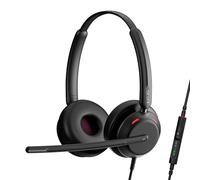 EPOS IMPACT 760T Auriculares con Cable de Doble Auricular para PC con Micrófono con Cancelación de Ruido, Certificado Teams, USB-C y USB-A, Controles In-Line, Super Wideband Audio, Comodidad Extrema