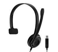 EPOS PC7 USB Auriculares Mono para PC & Mac - Cascos On-Ear Cableados Ligeros, Micrófono con Cancelación de Ruido, USB Plug-and-Play, Sonido Claro, para Oficina, Videoconferencias y Trabajo Remoto
