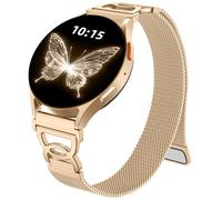 Epova Compatible con Correa Samsung Galaxy Watch 7 40mm 44mm - Correa Galaxy Watch 6 5 4, Correas Magnética Delgada de Metal Acero Inoxidable para Samsung 6 Classic, 5 Pro, 4 Classic, FE, Oro Rosa