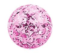 Epoxy Ferido Piercing Multi Piedra Bola 1,2 X 2,5mm con Capa en Muchos Colores - Rosa