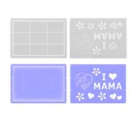 Epoxy Molds Mothers Day, Silicone Mold Resin, Hollow Letters Floral Tray Mold, Craft Accessories, Flexible & Reusable, For Kitchen Art Projects Outdoor Holidays
