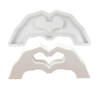 Epoxy Resin Craft, Candle Making Mold, Heart Hands Mold, Clay Ornaments Mold, Multi-Purpose Epoxy Craft Mold for Resin Art, Soap, Candles, and Clay Sculptures, 15,8 x 7 x 2,2 cm,