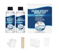 Epoxy Resin Kit - Clear Ab Hardener Glue Set for Art Projects with Measuring Cup Gloves Droppers Stirring Rods | 100ml Resin and 100ml Hardener for Jewelry Coasters Earrings Keychains Bookmarks