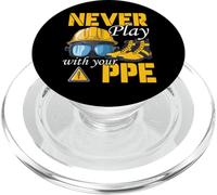 EPP Seguridad para Trabajadores de la construcción Nunca juegue con su EPP PopSockets PopGrip para MagSafe