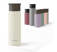 eppikan EppiToGo Termo de Acero Inoxidable, taza aislada, Travel Mug, Coffee-to-go, Taza para Coche, 350 ml, 500 ml, taza de viaje, antigoteo con Apertura de 360º higiénica (Ivory, 500 ml)