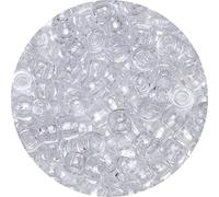 Eppingwin 1000 cuentas de pony transparentes, plástico, redondo, cuentas sueltas, manualidades infantiles