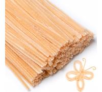 Eppingwin 200 limpiadores de tuberías, limpiadores de tuberías beige, suministros de manualidades, tallos de chenilla para proyectos de manualidades de bricolaje (beige)