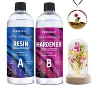 EPRESINART Resina Epoxi, 36oz/1064ml 1:1 Epoxy Resina No TóxicaTransparente Kit para Madera, Creaciones Artísticas, Restauración, Azulejos de Pared,Piso