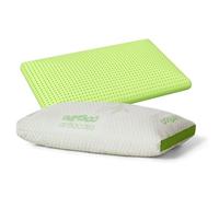 EPSELIA - Almohada de cama de espuma viscoelástica con revestimiento de bambú BIO, modelo con forma de jabón de 70x40 cm y 12 cm de alto con banda perimetral transpirable 3D, desenfundable, CertiPUR™