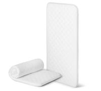 EPSELIA - Colchón de cuna para niños, enrollable, con borde, para viaje o camping, 60 x 120 x 4 cm, certificado antiasfixia EN16890:2017, poliuretano CertiPUR™ OEKO-TEX®