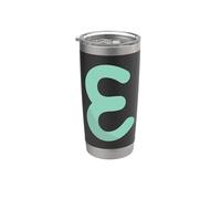 Epsilon - Quinta letra del alfabeto griego Vaso térmico de acero inoxidable de doble pared