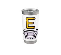 Epsilon - Quinta letra del alfabeto griego Vaso térmico de acero inoxidable de doble pared