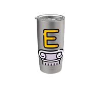 Epsilon - Quinta letra del alfabeto griego Vaso térmico de acero inoxidable de doble pared