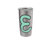 Epsilon - Quinta letra del alfabeto griego Vaso térmico de acero inoxidable de doble pared