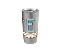 Epsilon - Quinta letra del alfabeto griego Vaso térmico de acero inoxidable de doble pared