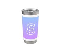 Epsilon - Quinta letra del alfabeto griego Vaso térmico de acero inoxidable de doble pared