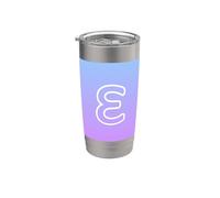 Epsilon - Quinta letra del alfabeto griego Vaso térmico de acero inoxidable de doble pared
