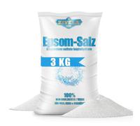 Epsom Sal de baño de 3 kg, 3 kg, Sales de Epsom de Epsom, sulfato de magnesio, calidad farmacéutica, 100% pura, sal natural (3 x 1 kg)