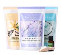 Epsom Salts for Soaking Spa Luxetique Bath Salts for Women Gifts Set with Lavender Vanilla and Coconut Scent Bath Set with Tea Tree Oil Gi