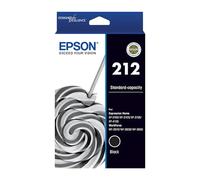 Epson 212 - Capacidad estándar - Cartucho de tinta negra para XP-2100, XP-3100, XP-4100, WF-2810, WF-2830, WF-2850, paquete individual, C13T02R192