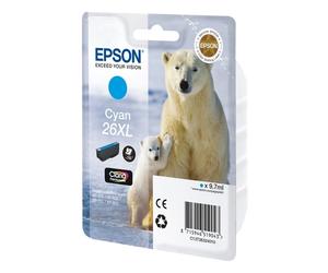 Epson 26XL (T2632) cartucho de tinta cian XL (original)