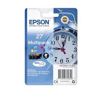 Epson 27 DURABrite Ultra - Cartucho de tinta para impresoras (Cian, Magenta, Amarillo, WF 36xx / 7110 / 76xx), Ya disponible en Amazon Dash Replenishment