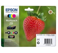 Epson 29 CMYK cartucho de tinta Original Negro, Cian, Magenta, Amarillo Multipack 4 pieza(s) - Cartucho de tinta para impresoras (Original, Negro, Cian, Magenta, Amarillo, Tinta a base de pigmentos, Epson Expression Home XP-235/332/335/432/435, 4 pieza(s), Impresión por inyección de tinta)