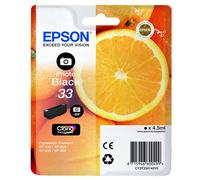 Epson 33 Photo Black Oranges, Genuine, Claria Premium Ink, Standard Capacity Pho