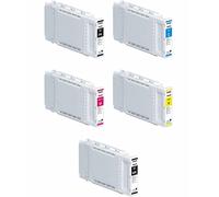 Epson 5 cartuchos de tinta originales T6921 T6922 T6923 T6924 T6925 para SureColor SC-T3000, SC-T3200, SC-T5000, SC-T5200, SC-T7000, SC-T7200