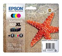 EPSON 603XL C13T03A64010 CIAN MAGENTA AMARILLO NEGRO TINTA - 1550 PÁGINAS PARA EXPRESSION HOME XP 4100