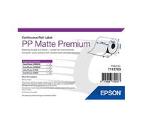 Labels, Epson, Plástico, PP Matte Label Premium, Anchura: 105 mm, Altura: 55000 mm, Diámetro: 130 mm, Diámetro del núcleo: 76 mm