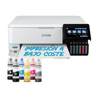 Epson Bundle of Impresora fotográfica EcoTank ET-8500 A4 con depósito de Tinta y Wi-Fi + Botellas de Tinta Originales EcoTank 114 Color Negro Foto, Papel fotográfico, 10x15 cm, 40 Hojas