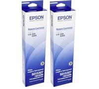Epson C13S015307 - Cinta de nilón para LQ-630, negro (Paquete de 2)