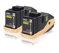 Epson C13S050606 - Doble cartucho de tóner para Epson AL-C9300N, amarillo