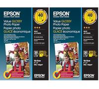 Epson C13S400044 Papel fotográfico 10 x 15 cm, blanco (Paquete de 2)