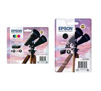 Epson C13T02V64010 Tinta Adecuado para XP5100, Multipack 502 Color Negro, Magenta, Amarillo y Cian + C13T02W14010 Cartucho de Tinta Adecuado para XP5100, Color Negro, XL