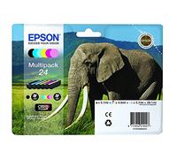 Epson C13T24284010 - Pack de 6 Cartuchos de Tinta, Color, Paquete estándar válido Expression Photo XP-55 / XP-750 / XP-760 / XP-850 / XP-860 / XP-950 / XP-960