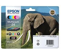 Epson C13T24284010 - Pack de 6 cartuchos de tinta, color, paquete estándar válido para EPSON Expression Photo XP-55 / XP-750 / XP-760 / XP-850 / XP-860 / XP-950 / XP-960
