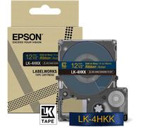 Epson C53S654002 Cinta mecanográfico Dorado sobre azul marino Original LK-4HKK