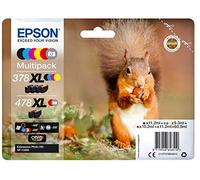 Epson Cartucho de Tinta Original Squirrel 378XL/478XL Claria Photo HD Ink Pack 6 Unidades Multicolor