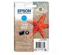 Epson Cartucho de Tinta Original XP-2100, 3100, 4100 / WF-2830DWF, 2850DW - Nº 603 Cian (10 Unidades)